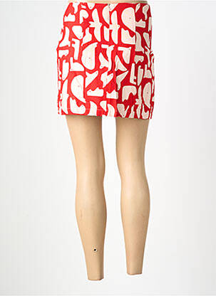 Jupe courte coupe droite rouge COMPAÑIA FANTASTICA femme