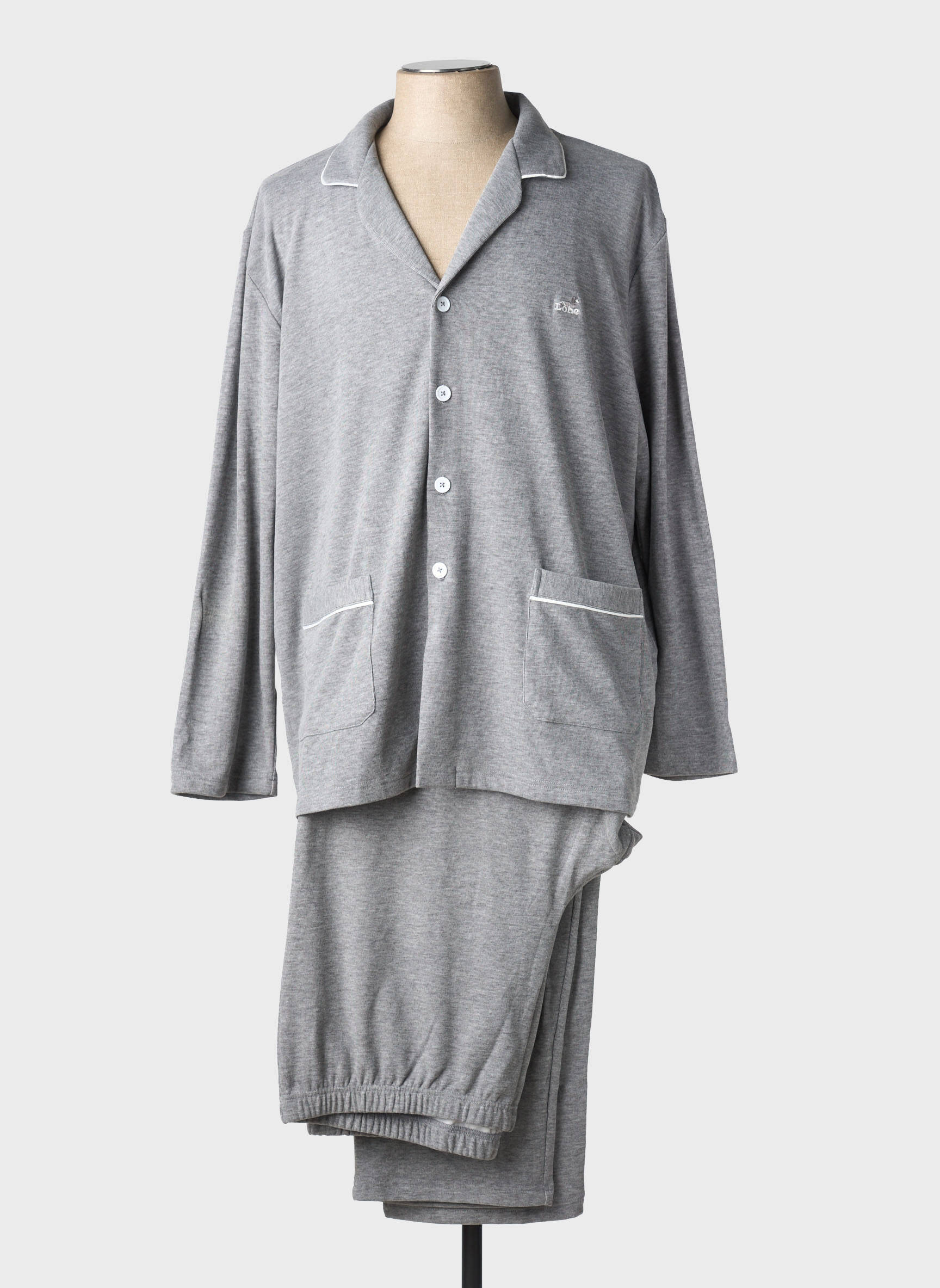 Pyjama coupe droite gris LOHE homme
