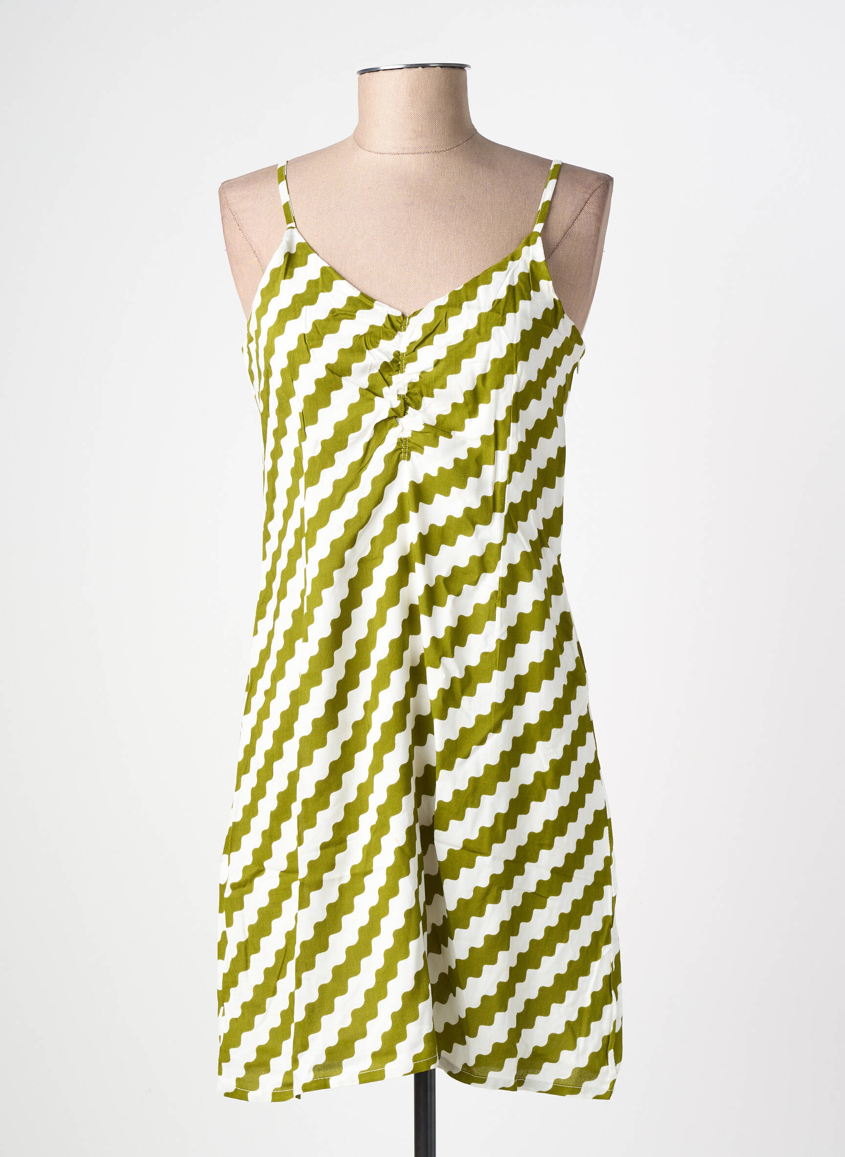 Robe mi-longue doublure fines bretelles vert COMPAÑIA FANTASTICA femme