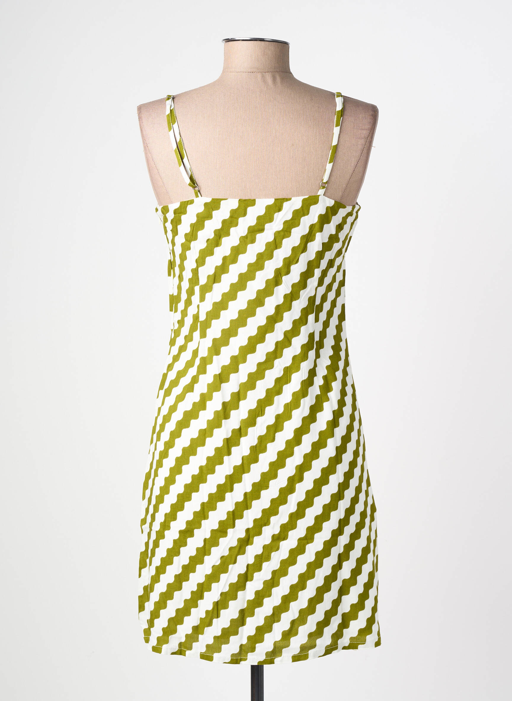 Robe mi-longue doublure fines bretelles vert COMPAÑIA FANTASTICA femme