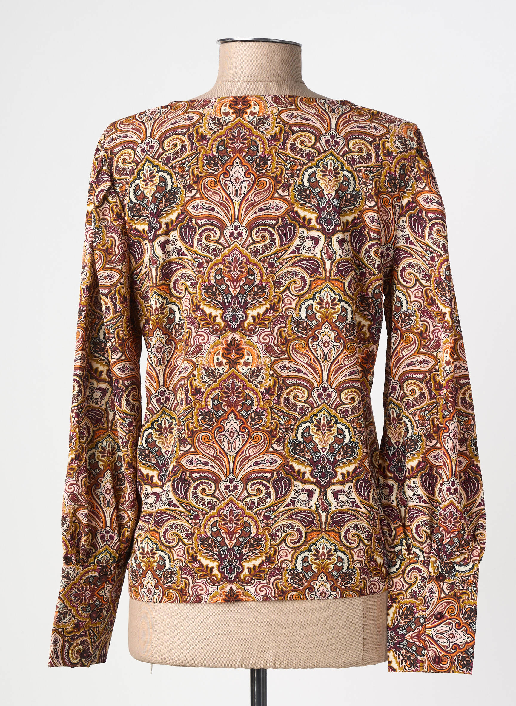 Blouse imprimé fantaisie manches longues orange JDY femme