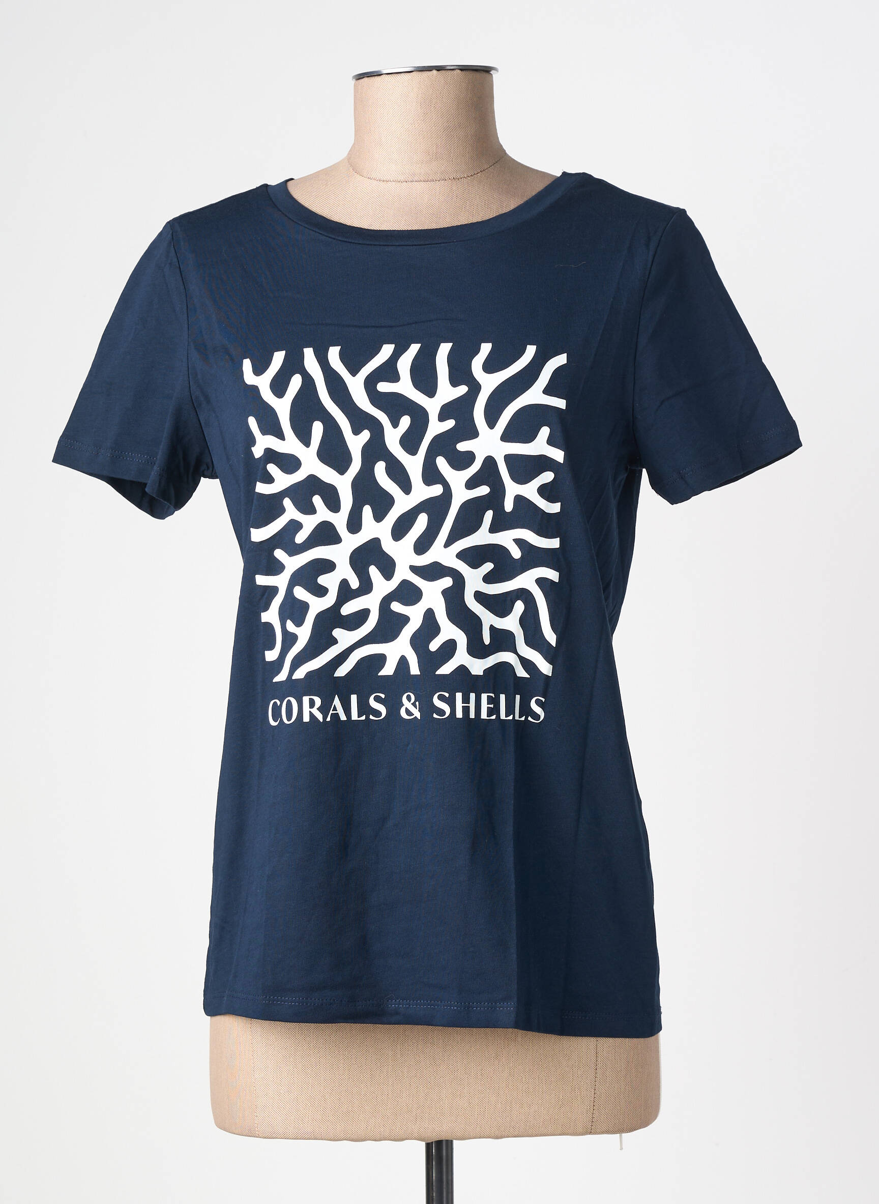T-shirt sérigraphie floquée manches courtes bleu STREET ONE femme