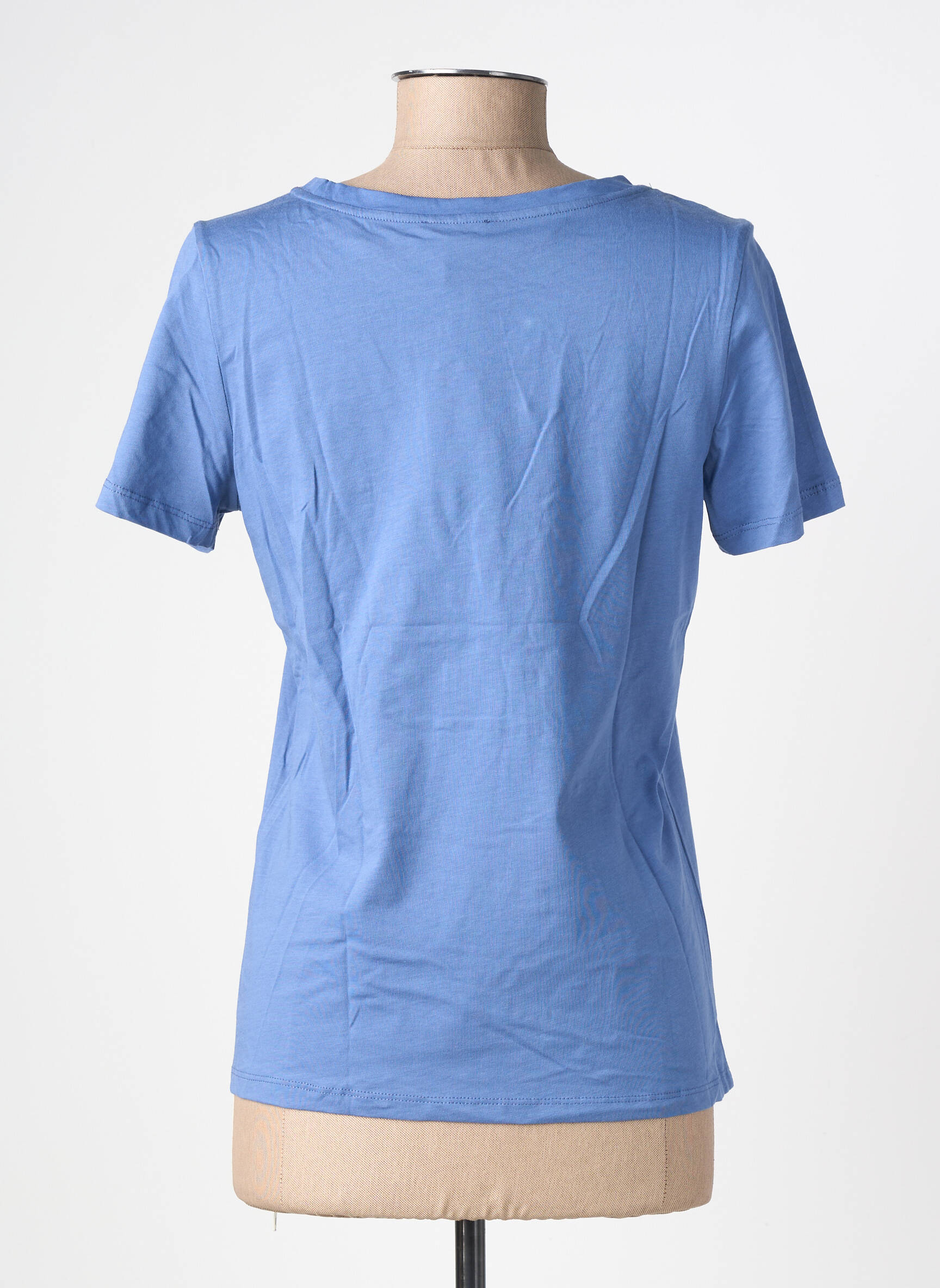 T-shirt sérigraphie floquée manches courtes bleu clair STREET ONE femme