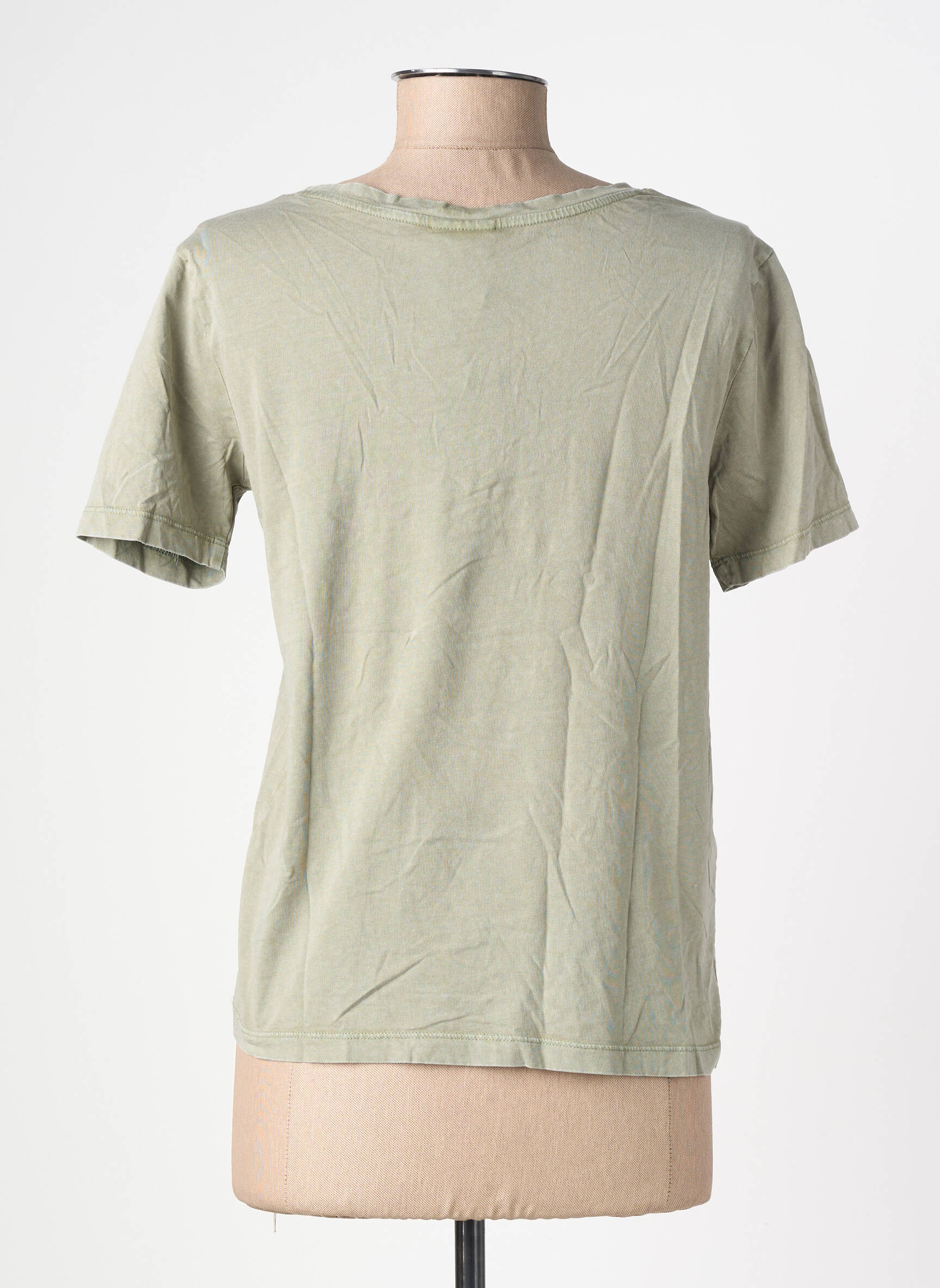 T-shirt col v manches courtes vert clair JDY femme