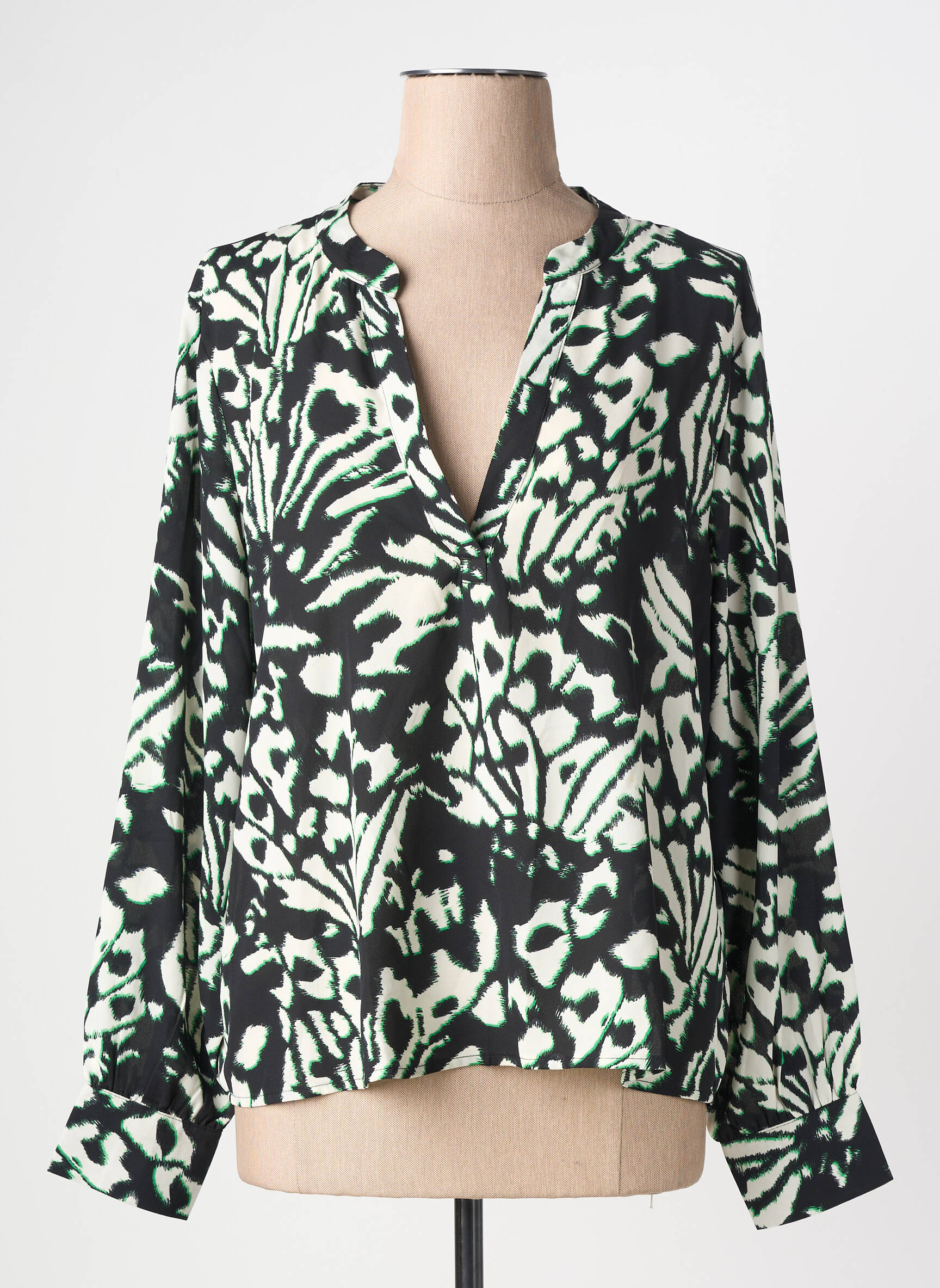 Blouse imprimé fantaisie manches longues noir JDY femme