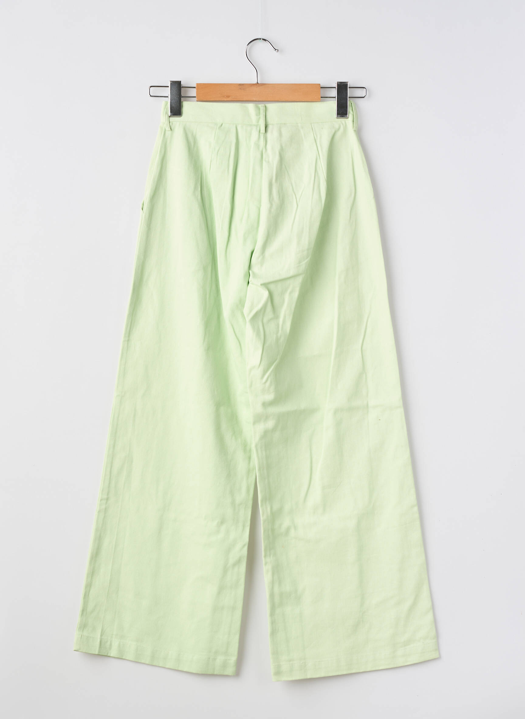 Pantalon large fermeture zippée sous rabat boutonné taille normale vert COMPAÑIA FANTASTICA femme