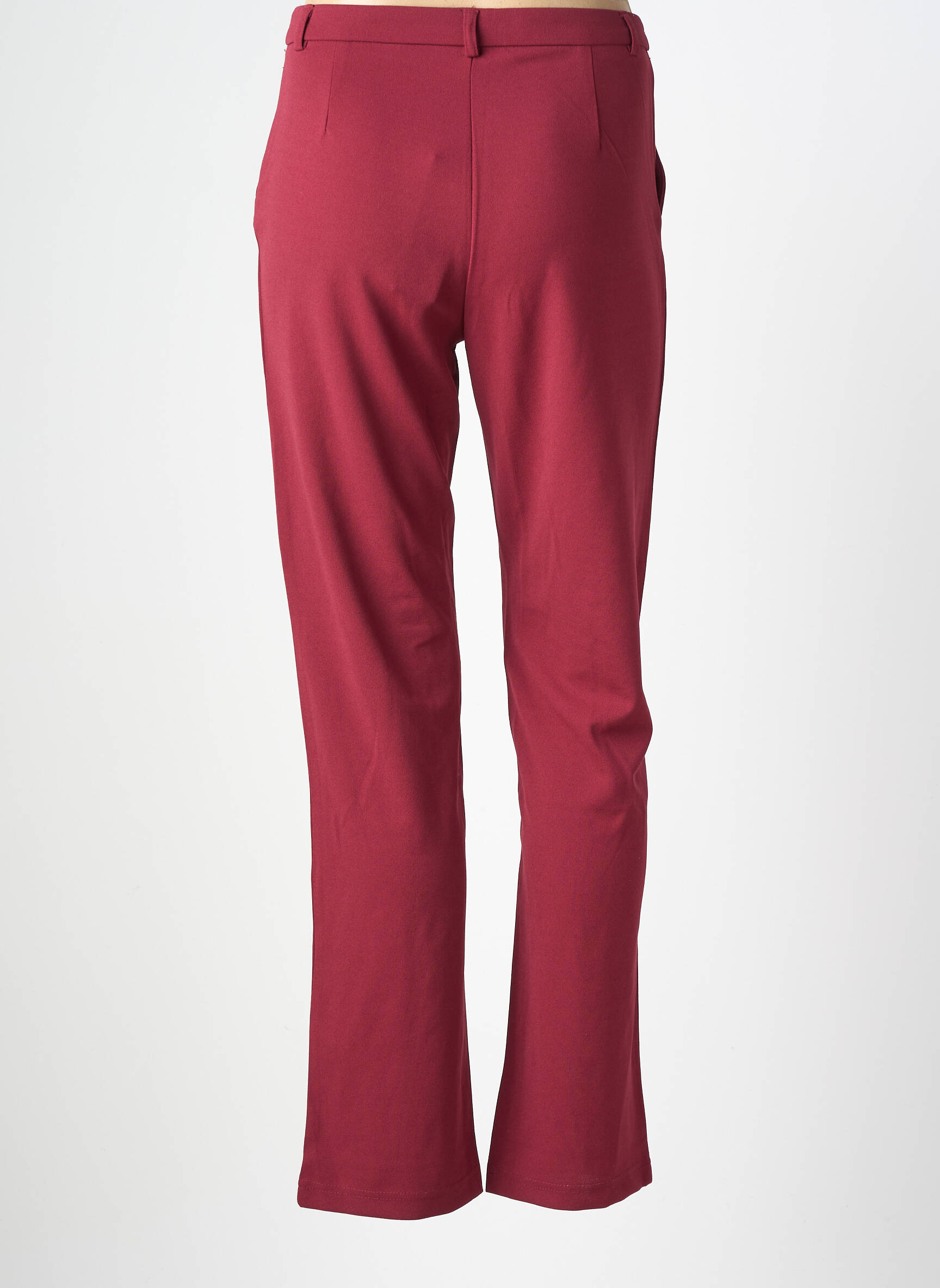 Pantalon droit stretch taille normale rouge JDY femme