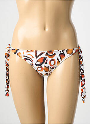 Bas de maillot de bain imprimé fantaisie bikini blanc ANTIGEL femme