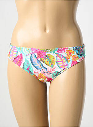 Bas de maillot de bain imprimé tie and dye culotte blanc ANTIGEL femme
