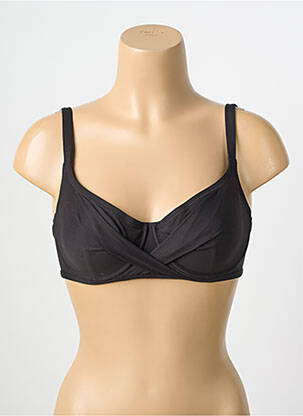 Haut de maillot de bain stretch haut soutien-gorge emboitant noir ANTIGEL femme