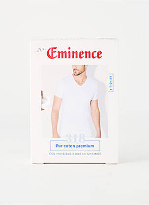 T-shirt coupe cintrée manches courtes blanc EMINENCE homme