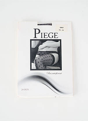 Bas stretch gris PIEGE femme