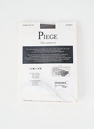 Bas stretch gris PIEGE femme