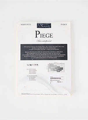 Bas stretch noir PIEGE femme