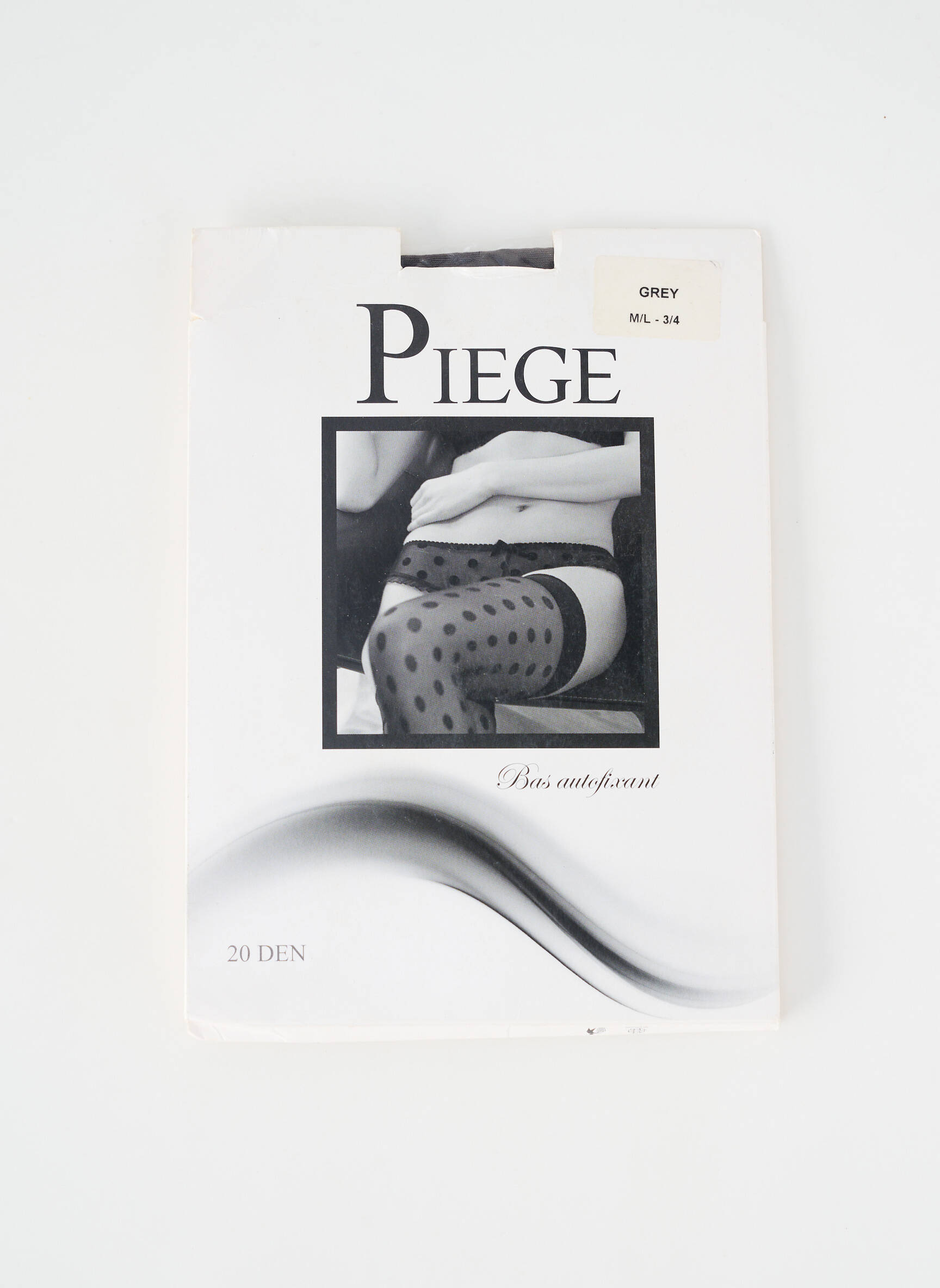 Bas stretch gris PIEGE femme