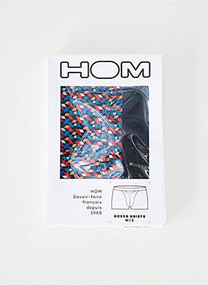 Boxer imprimé fantaisie noir HOM homme