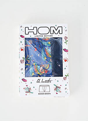 Boxer imprimé fantaisie bleu HOM homme