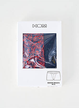 Boxer imprimé fantaisie rouge HOM homme
