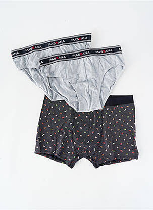 Slip imprimé fantaisie gris MASSANA homme