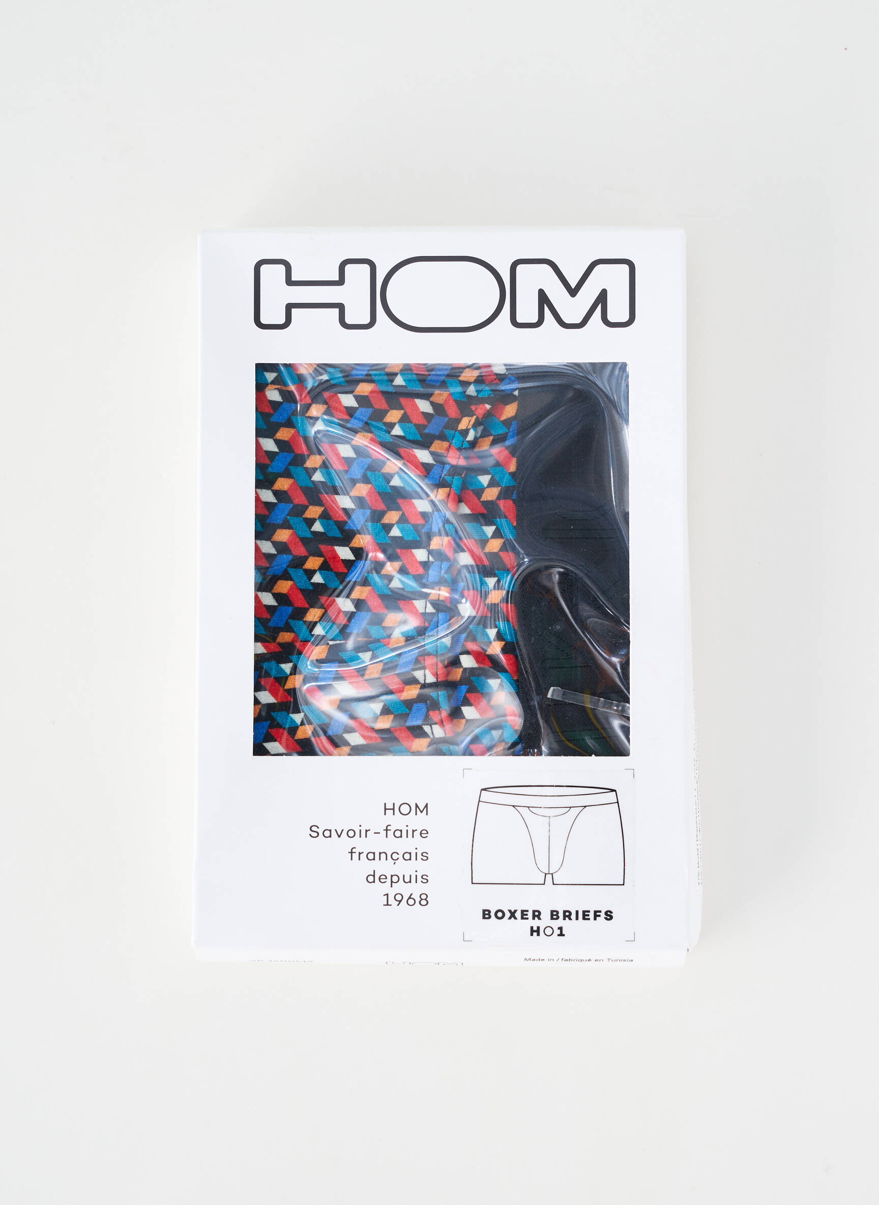 Boxer imprimé fantaisie noir HOM homme