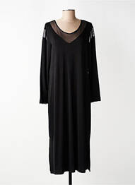 Robe mi-longue manches longues manches longues noir OLIVER JUNG femme