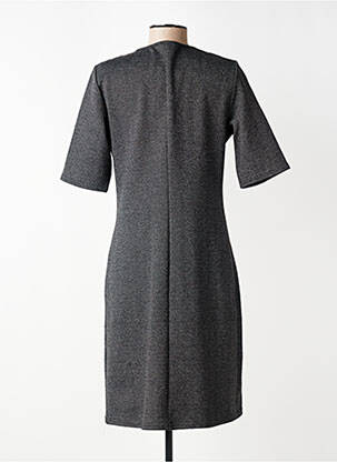 Robe mi-longue manches courtes manches courtes gris DIANE LAURY femme