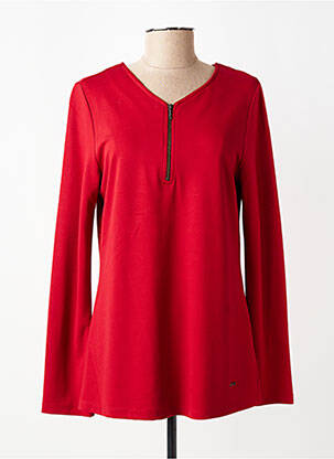 T-shirt manches longues manches longues rouge L'ATELIER D'ANNA femme