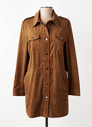 Veste casual tissage suedine marron CHRISTINE LAURE femme