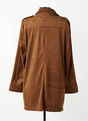 Veste casual tissage suedine marron CHRISTINE LAURE femme