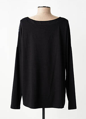Top coupe fluide manches longues noir CHRISTINE LAURE femme