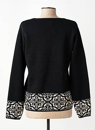 Pull coupe cintrée manches longues noir L'ATELIER D'ANNA femme