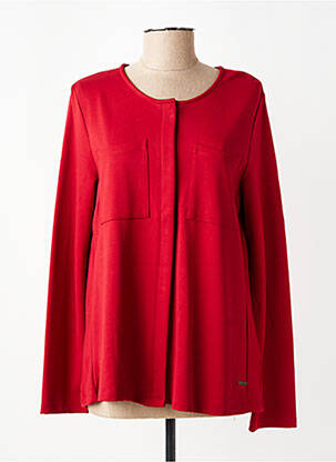 Chemisier coupe cintrée manches longues rouge L'ATELIER D'ANNA femme