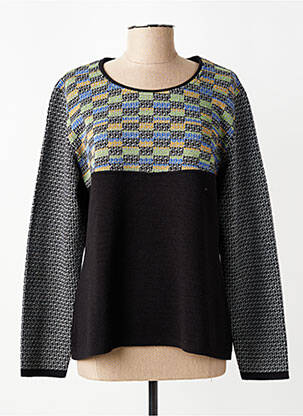 Pull stretch manches longues noir THEL ELEGANCE femme
