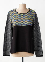 Pull stretch manches longues noir THEL ELEGANCE femme