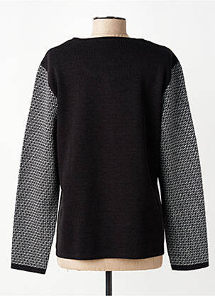 Pull stretch manches longues noir THEL ELEGANCE femme