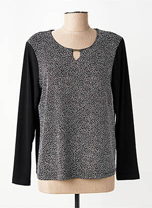 Top stretch manches longues noir GENUINE femme