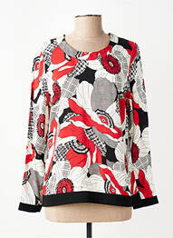 Blouse tissage popeline manches longues rouge MERI & ESCA femme