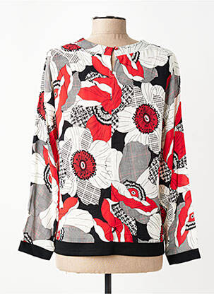 Blouse tissage popeline manches longues rouge MERI & ESCA femme