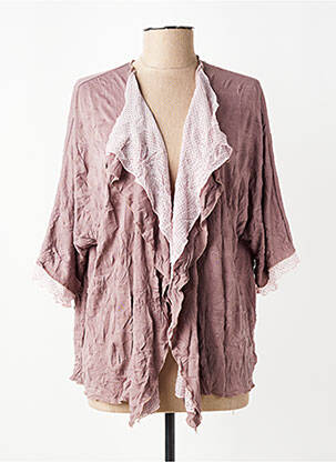 Gilet manches longues manches 3/4 violet OLIVER JUNG femme
