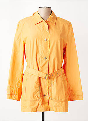 Imperméable manches longues sans capuche orange FRANK EDEN femme