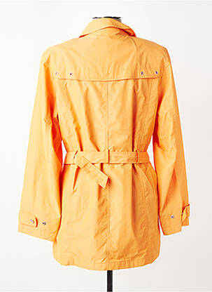 Imperméable manches longues sans capuche orange FRANK EDEN femme