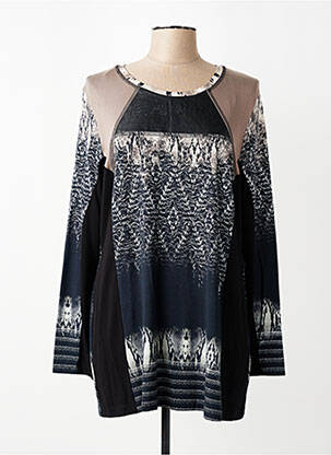 Tunique manches longues col rond noir DIANE LAURY femme
