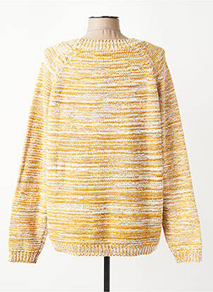 Pull tissage chiné manches longues jaune DIANE LAURY femme