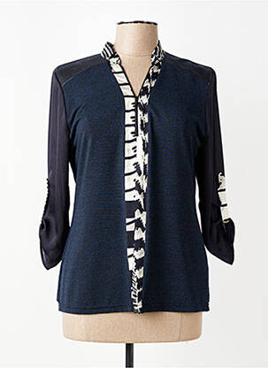 T-shirt manches 3/4 manches 3/4 bleu MERI & ESCA femme