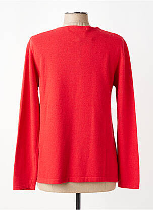 Pull coupe cintrée manches longues rouge QUATRE VINGT JOURS femme