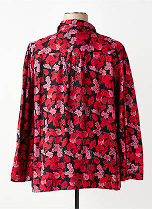 Chemisier imprimé fleurs manches longues rouge AGATHE & LOUISE femme