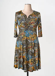 Robe mi-longue manches 3/4 manches 3/4 noir A PARIS femme