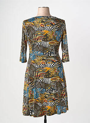 Robe mi-longue manches 3/4 manches 3/4 noir A PARIS femme