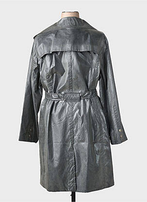 Trench finition intérieure doublée sans capuche gris ETAGE femme