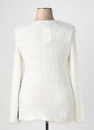 Pull coupe cintrée manches longues blanc GUY DUBOUIS femme